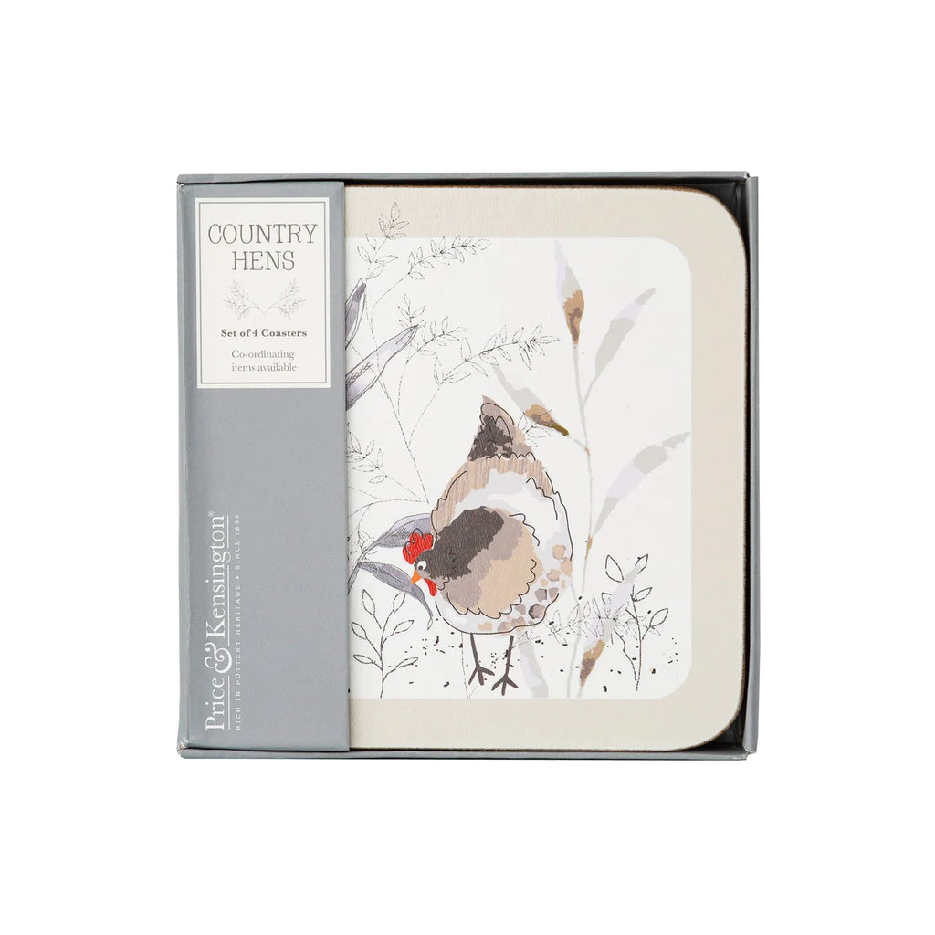P&K Country Hens Set of 4 coasters
