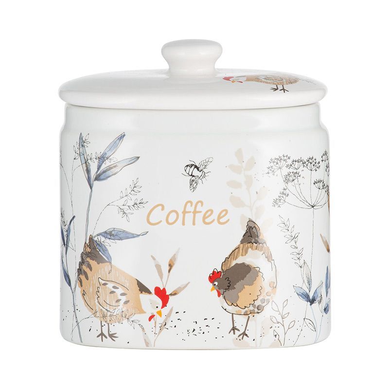 P&K Country Hens Coffee Storage Jar