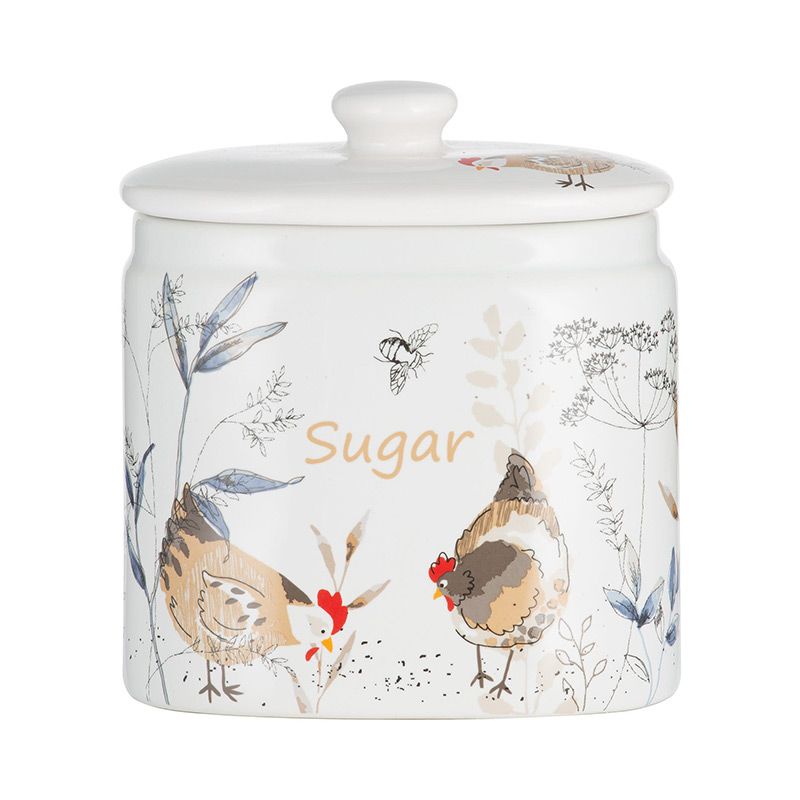 P&K Country Hens Sugar Storage Jar