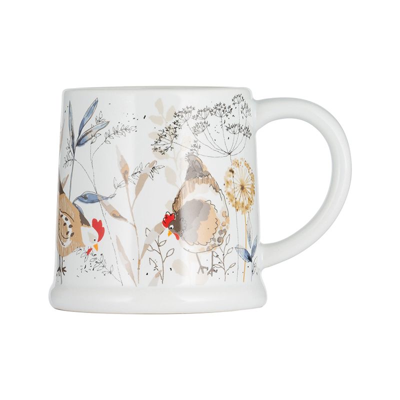 P&K Country Hens Footed Mug