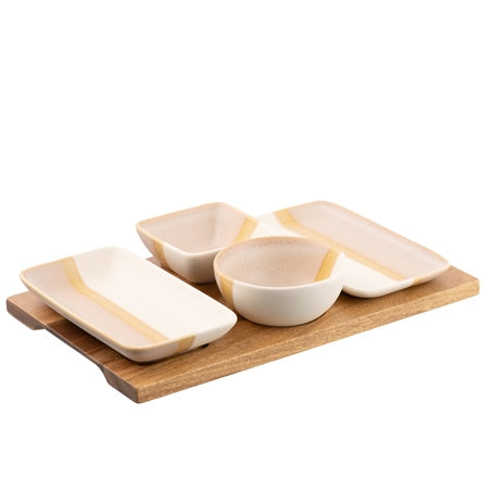 BELLEEK LIVING SAFFRON TAPAS SET