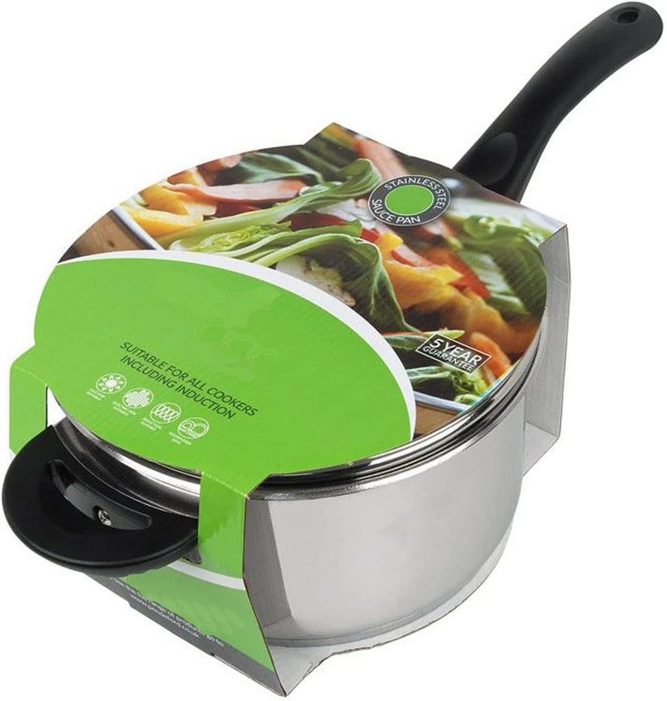 Pendeford Supreme Stainless Steel Saucepan and Lid 22cm - All Hob Types