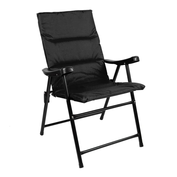 Padded Folding Camping Chair (Black)