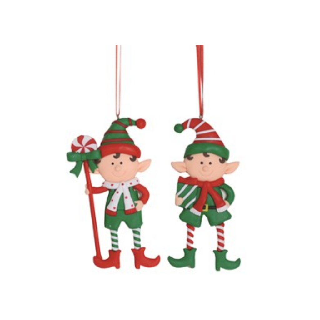 Elf Hanging Tree Decoration 2 Assorted 12.5cm