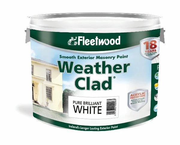 Fleetwood Weatherclad Smooth Masonry Paint - 10L