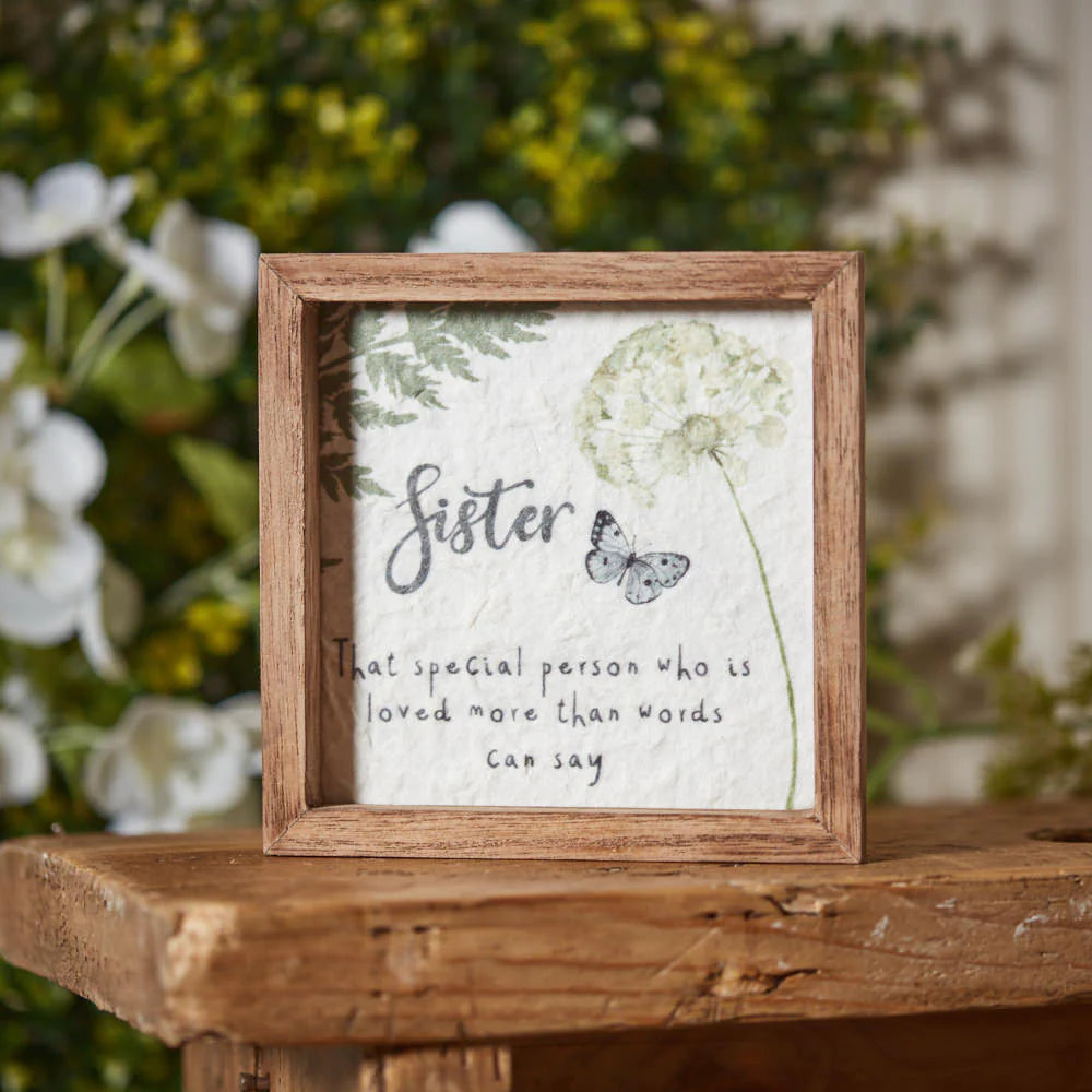Sister Framed Textured Plaque
