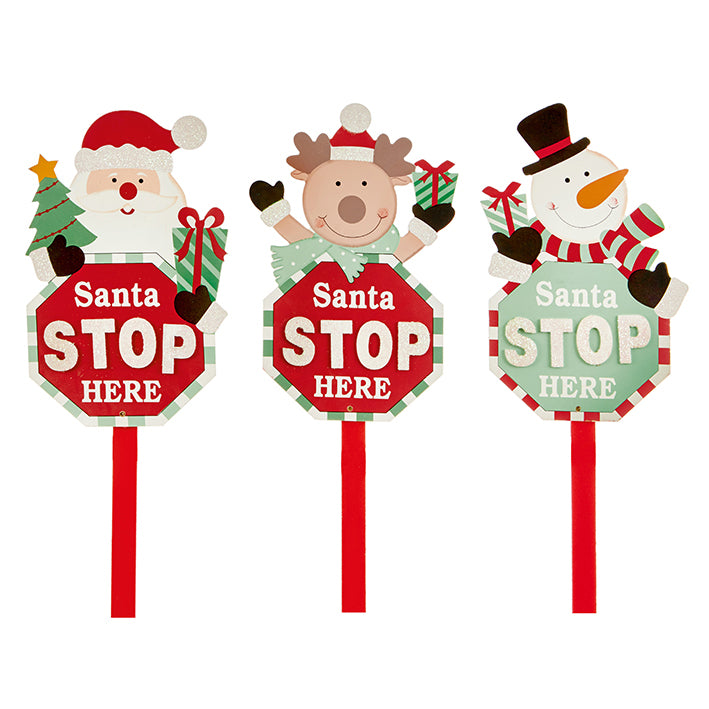 90cm Santa Stop Here Sign