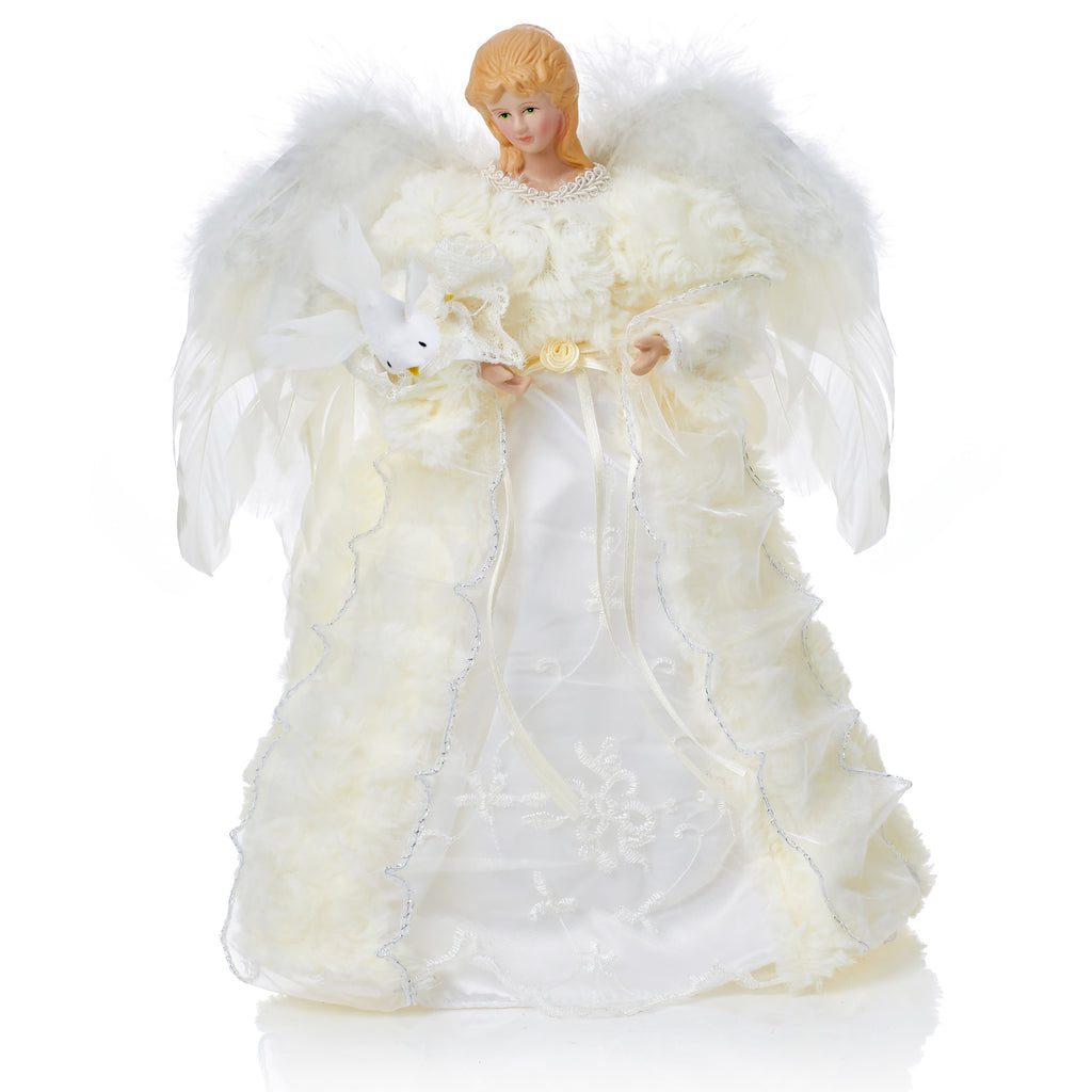 30cm White Tree Top Angel