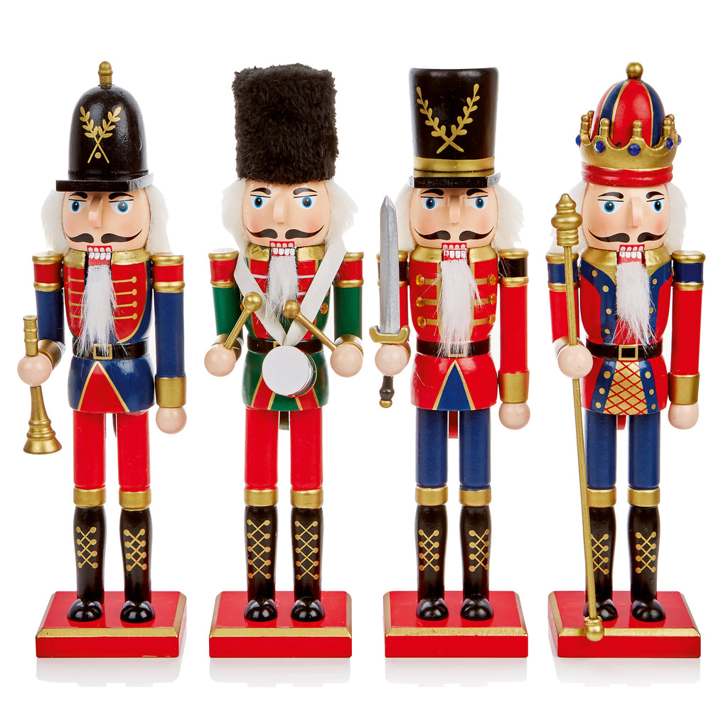 30cm Wooden Nutcracker 4 Asst