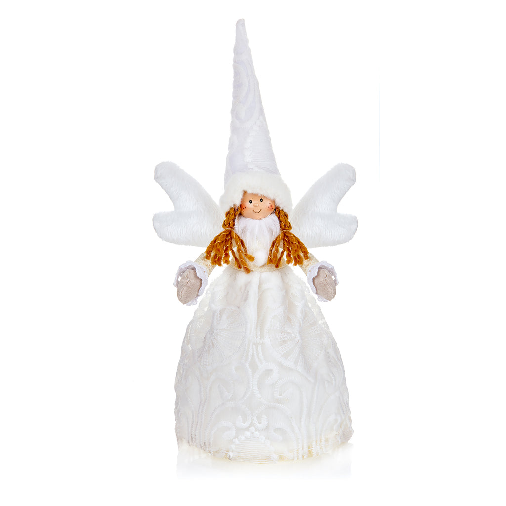 35cm White Lace Angel Tree