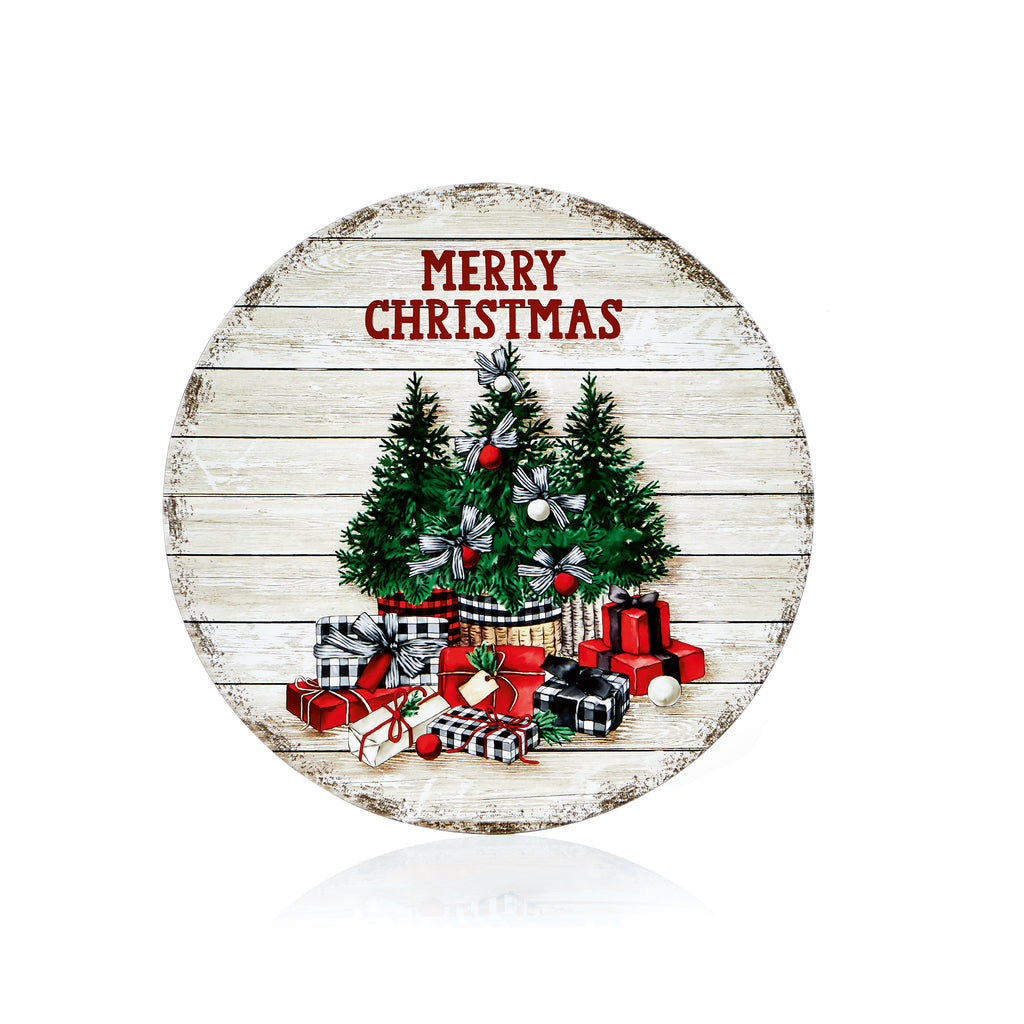 40cm Merry Christmas w-Trees