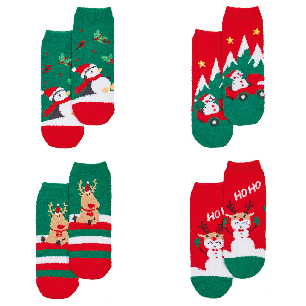 Christmas Socks 4 Asst