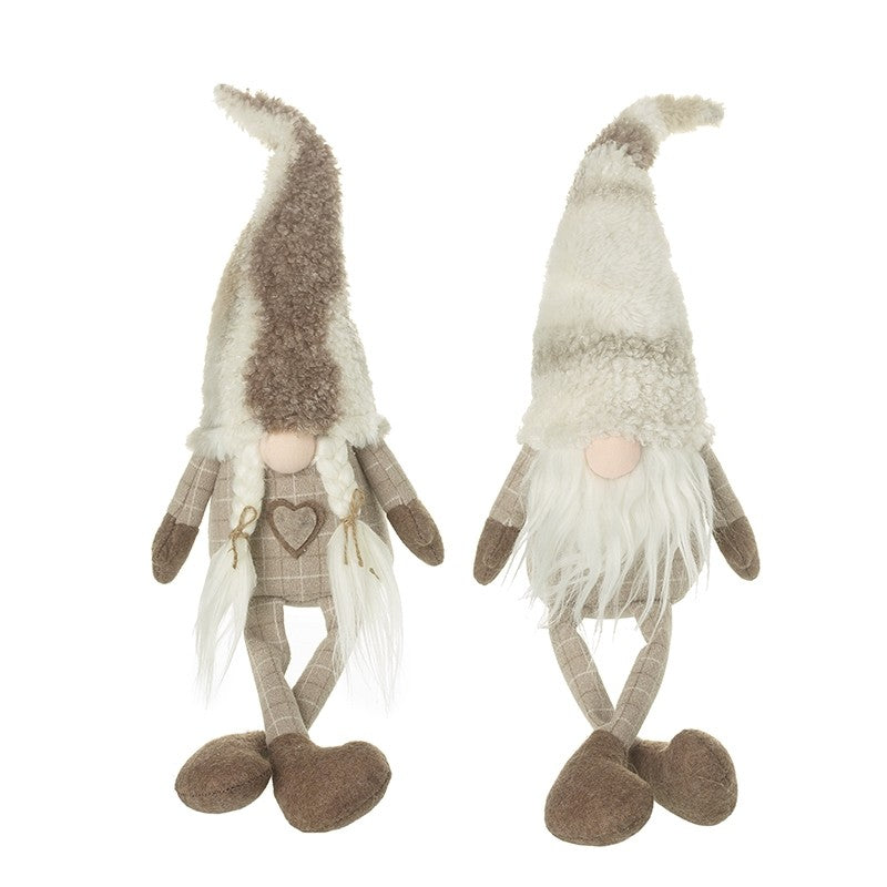 BROWN & CREAM SITTING GONKS MIX ( 13x10x50cm)