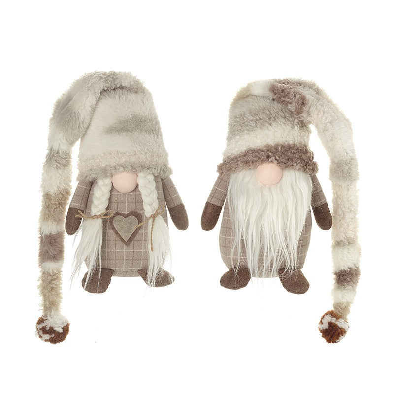 BROWN & CREAM STANDING GONKS BIG HAT MIX