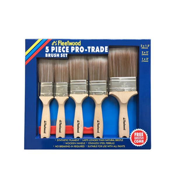 Fleetwood -Pro-Trade Brush Set 5Pce