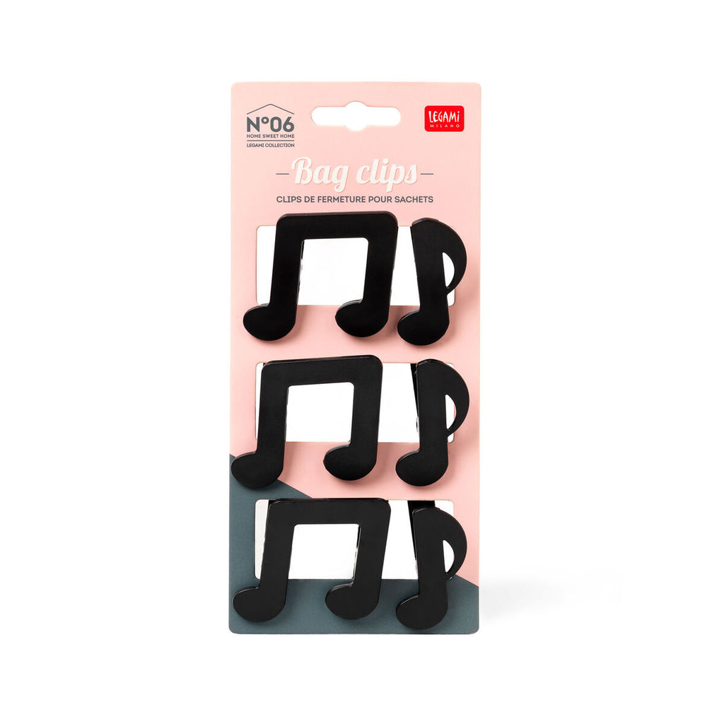 Musical Notes Set of Bag Clips - LEGAMI
