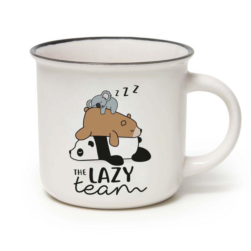 Cup-puccino The Lazy Team New Bone China Porcelain Mug - LEGAMI