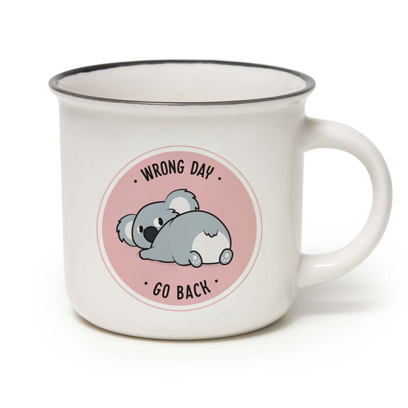Cup-puccino Wrong Day, Go Back New Bone China Porcelain Mug - LEGAMI