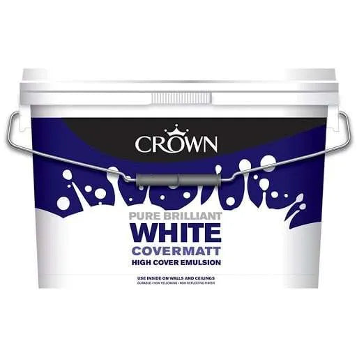 Crown Covermatt Brilliant White Emulsion - 5L