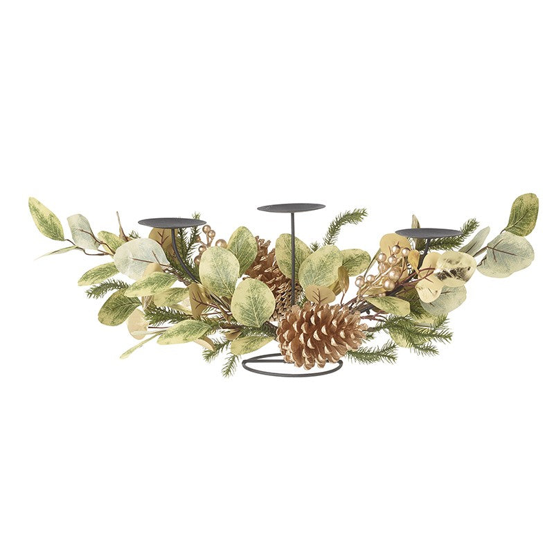 Pine Cones And Foliage Centre Piece (65x22x22cm)
