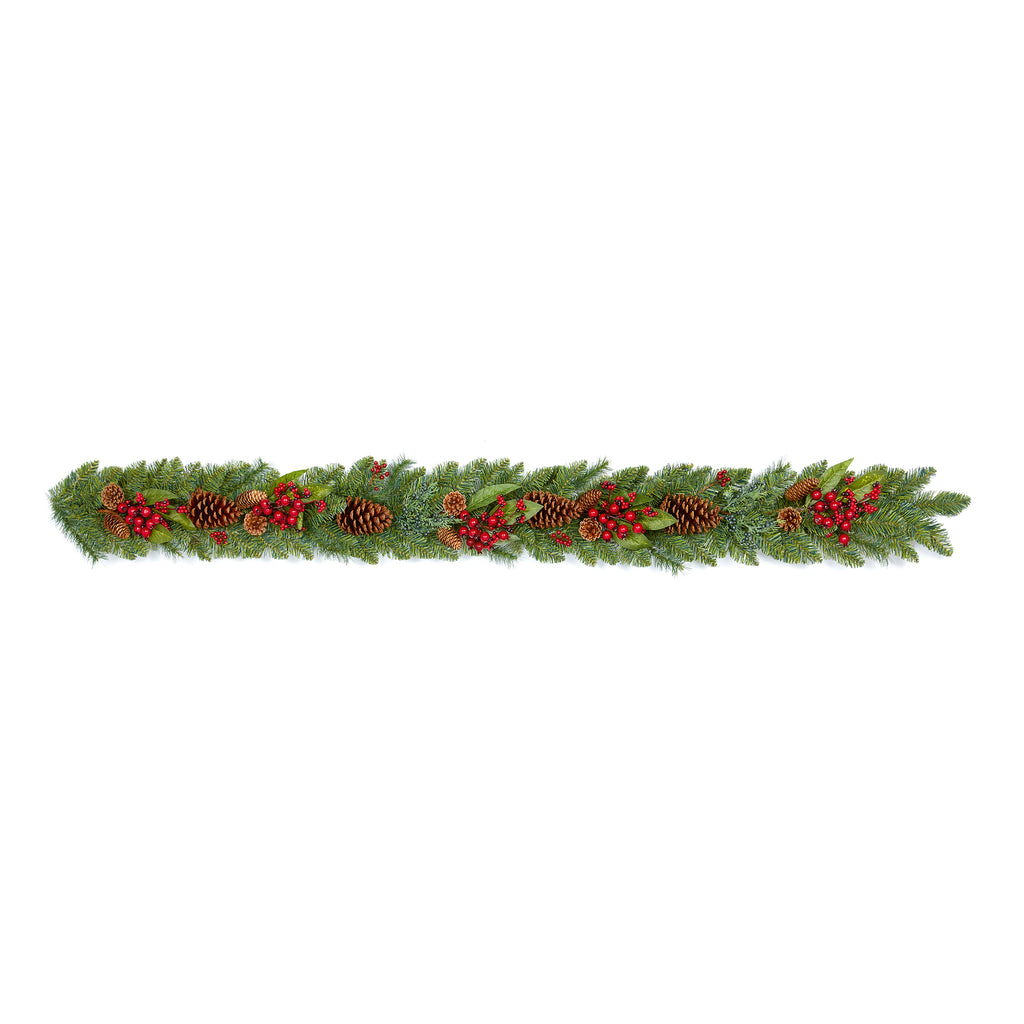 1.8 Natural Red Berry Garland