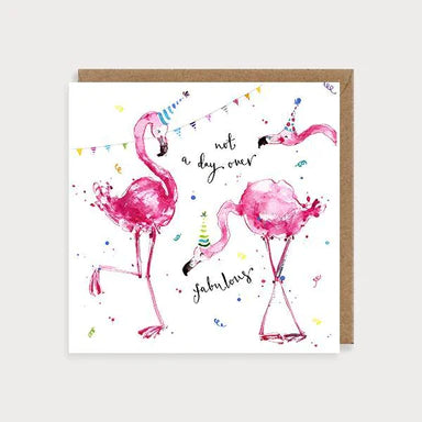 Fabulous Flamingos Birthday Card