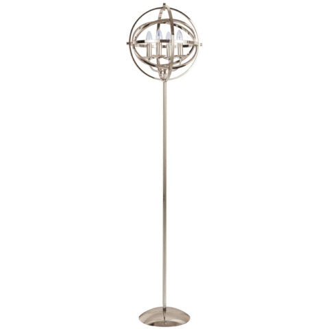 4L BESCA FLOOR LAMP IN SATIN NICKEL