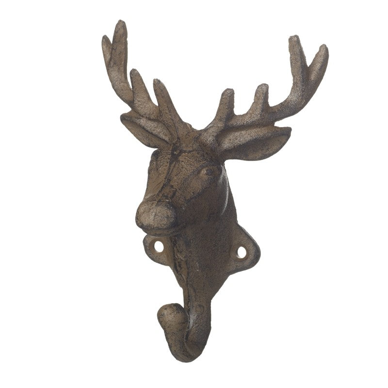 Iron Deer Shaped Hook Decoration (10.8x16.5x6.5cm)