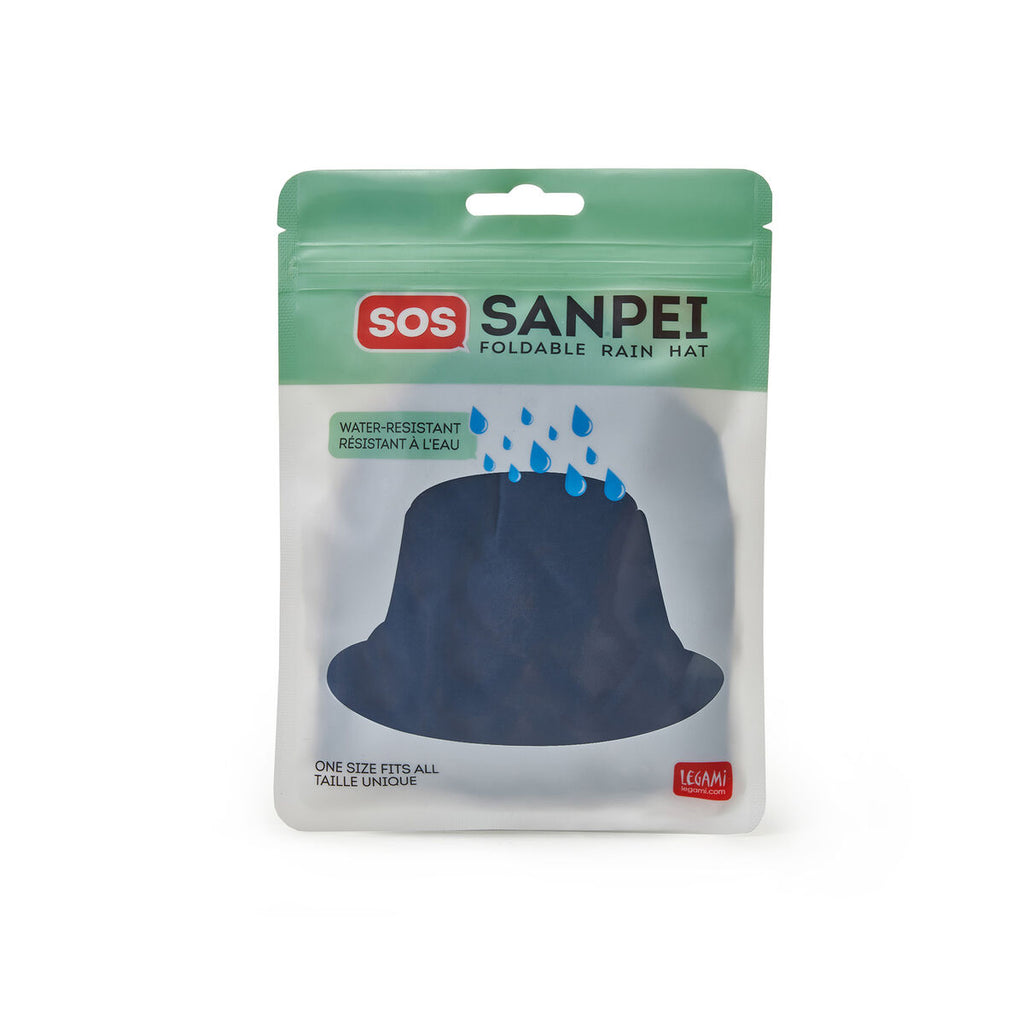 Sanpei Foldable Rain Hat - Blue - LEGAMI