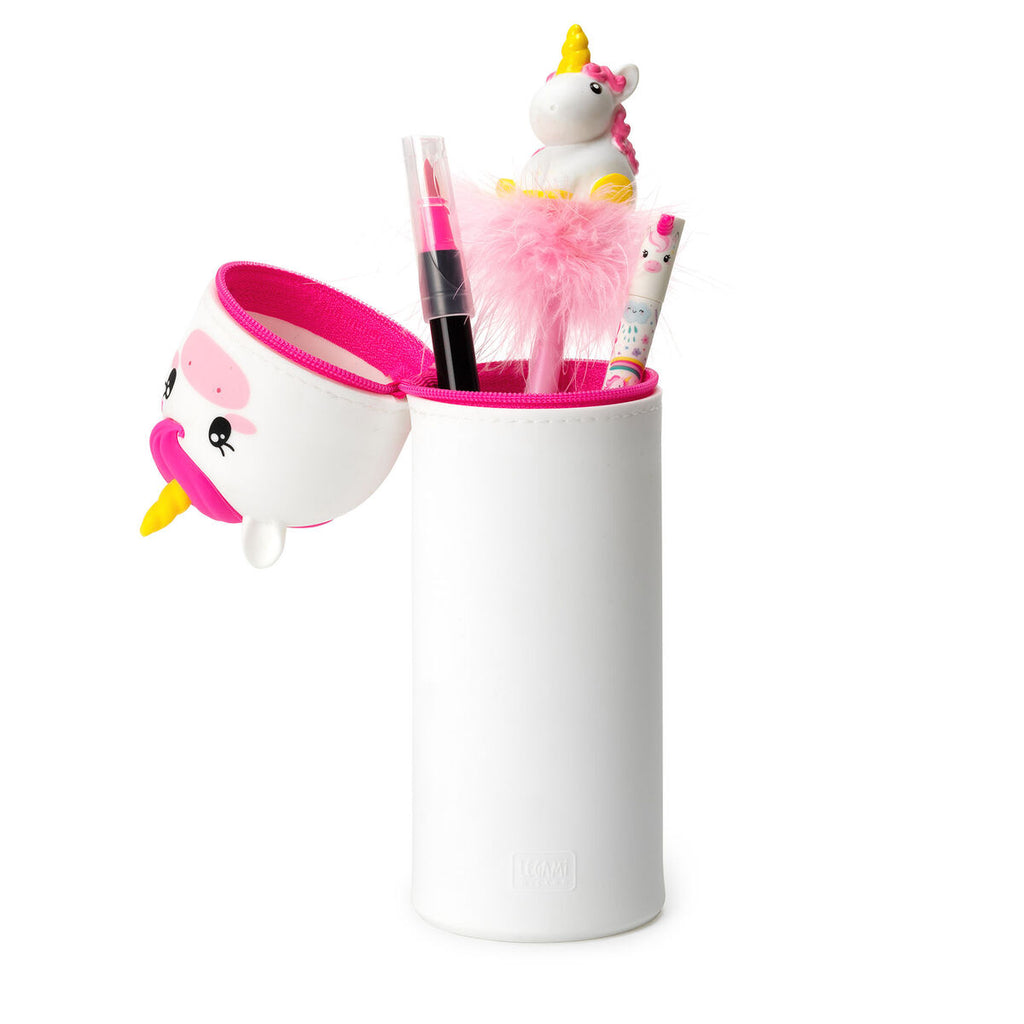 2 in 1 Soft Silicone Pencil Case - Kawaii