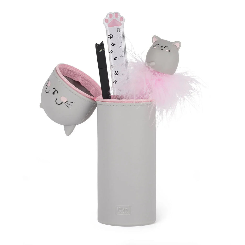 2 in 1 Soft Silicone Pencil Case - Kawaii