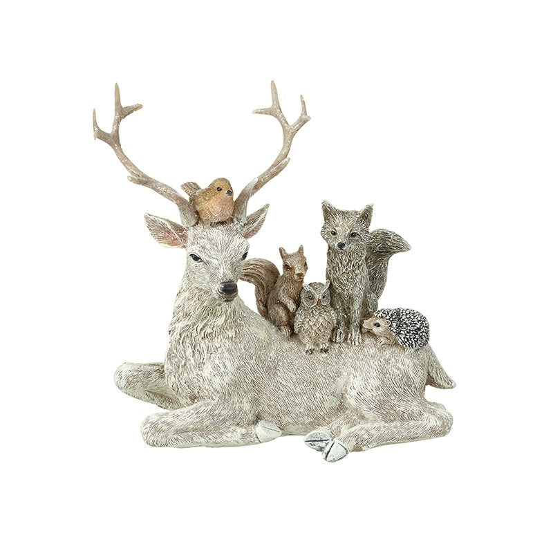 Deer And Friends Ornament (18.5x8.5x16.5cm)