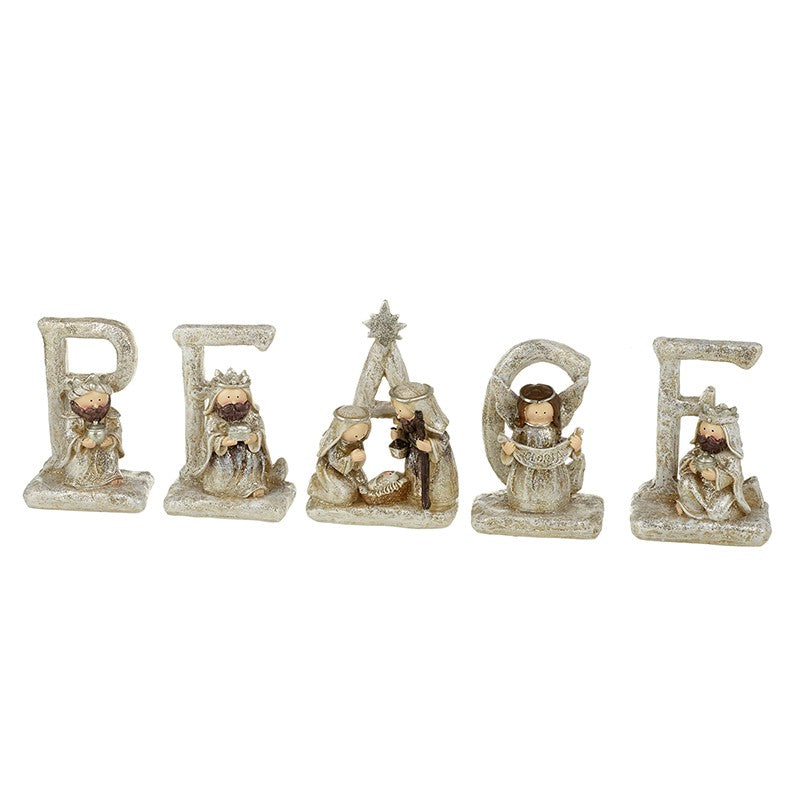 Nativity Peace Letters Set (39x5x12.5cm)
