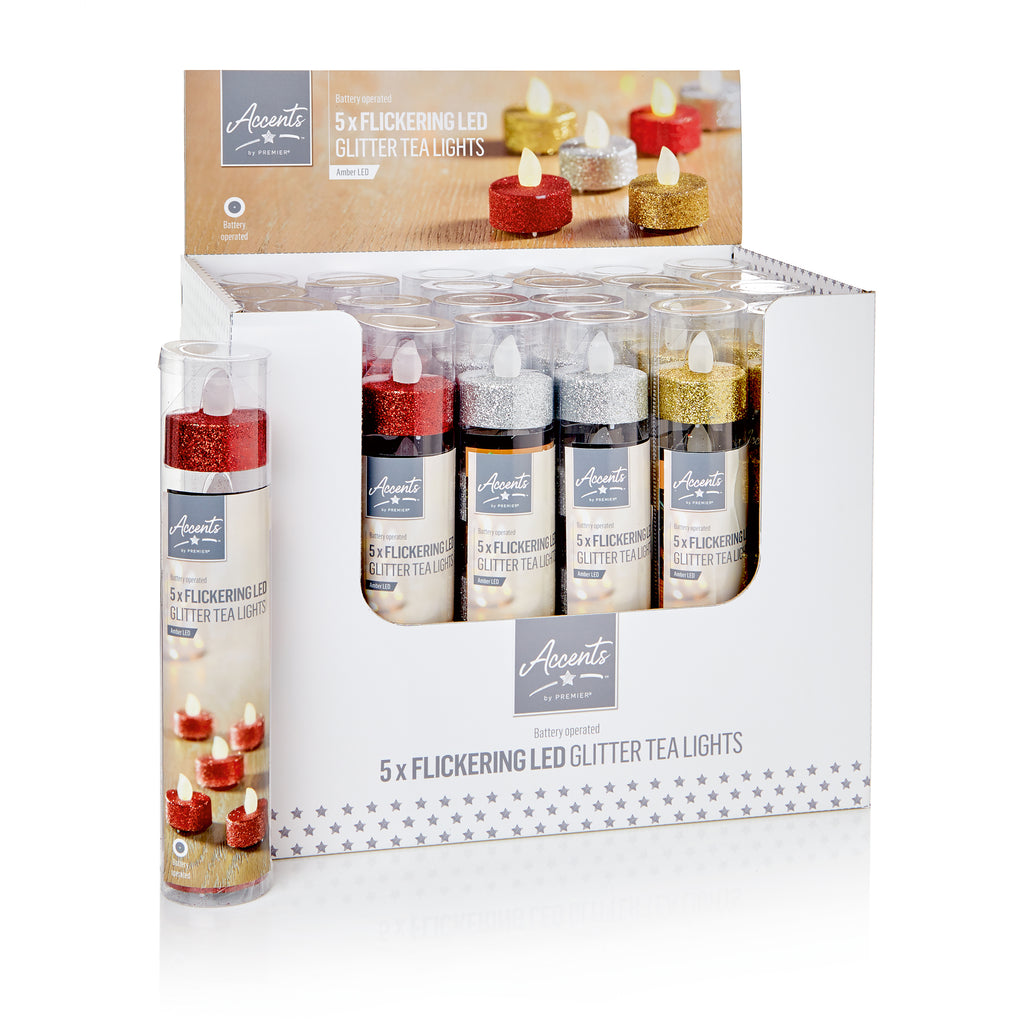 B-O Glitter LED Tea Light