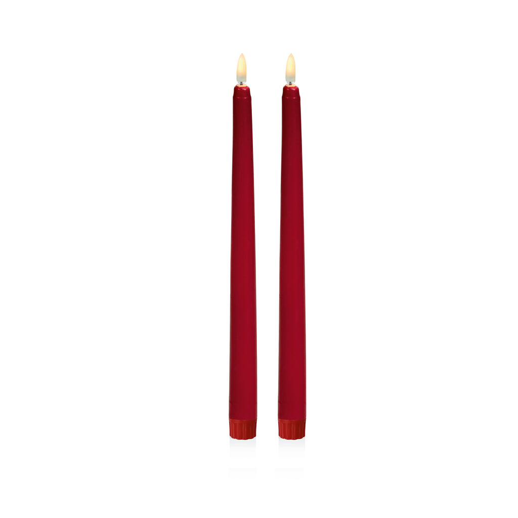 27CM DINNER CANDLES SET OF 2 - RED