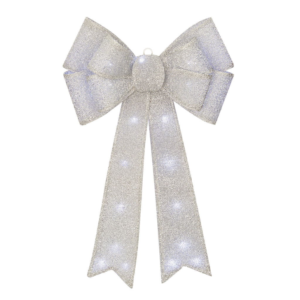 50cm BO Silver Fabric Bow