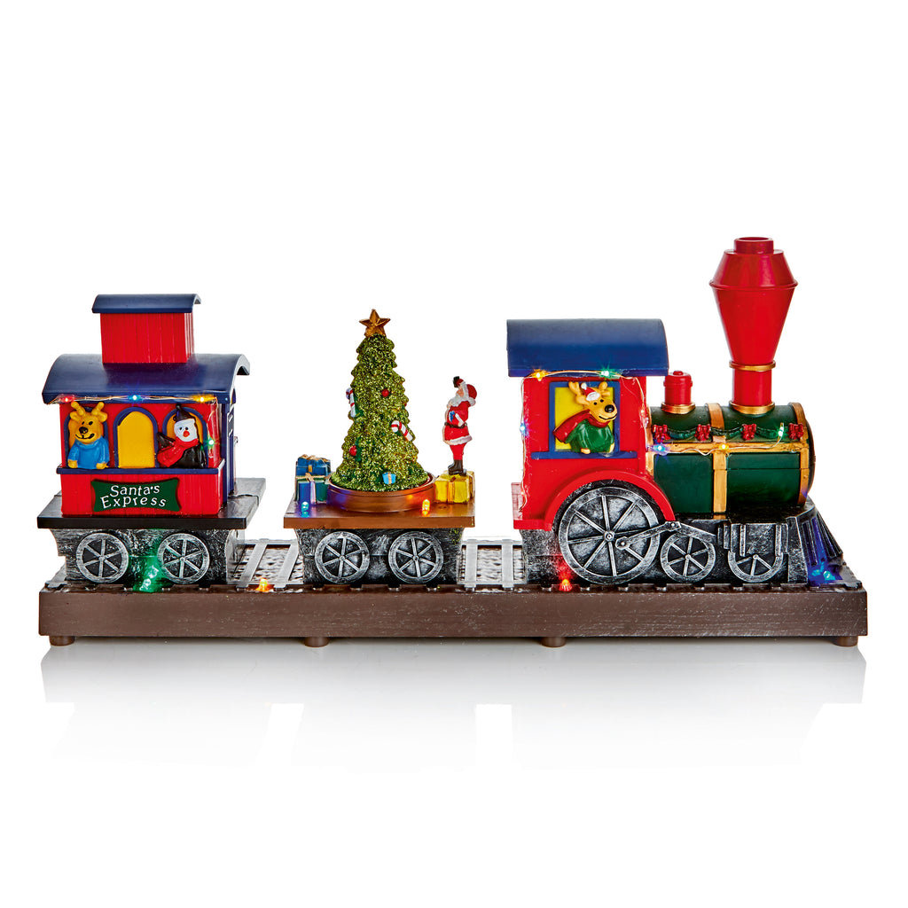 37cm - Lit Animated Xmas Train