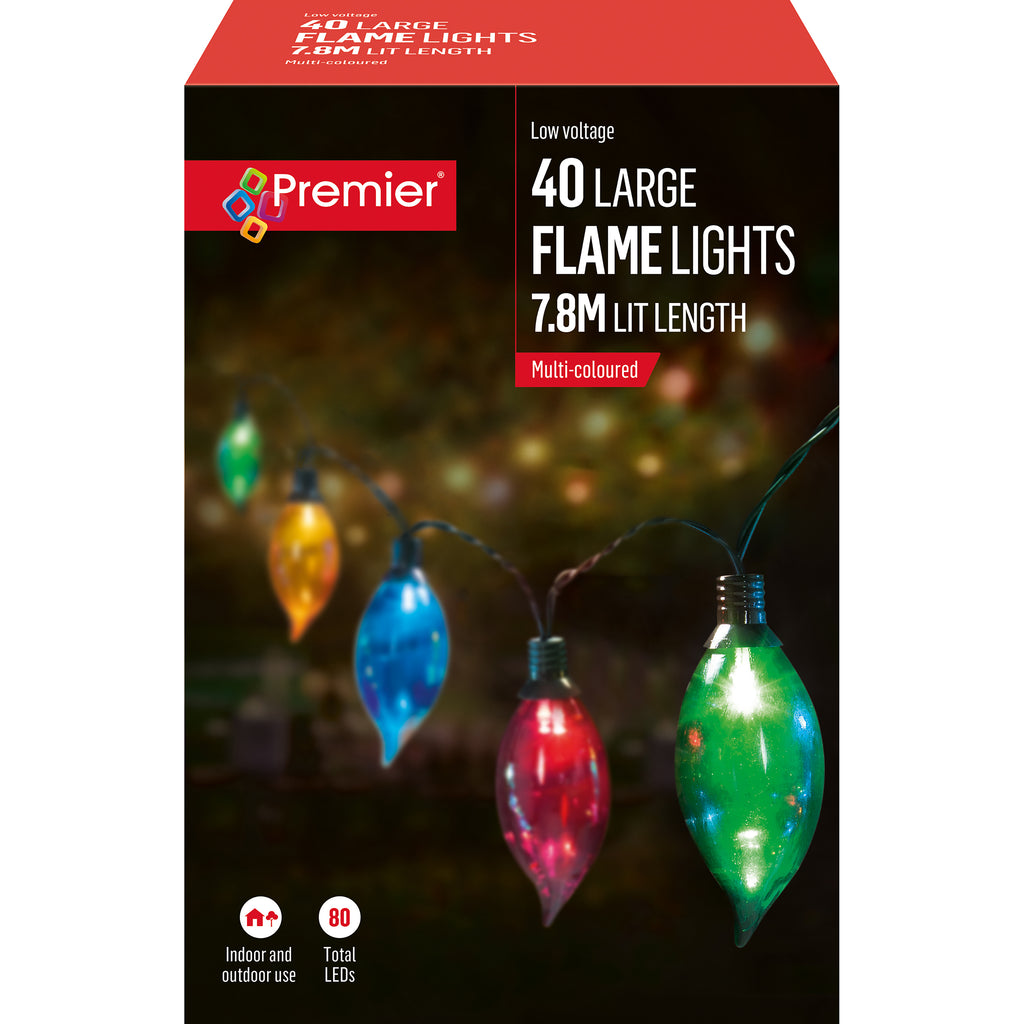 40 Flame Light w-80 Multi LEDs