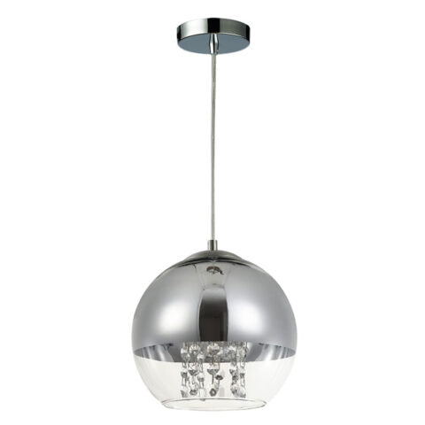 GOBLET SEMI MIRRORED GLASS PENDANT