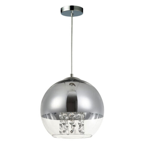 GOBLET SEMI MIRRORED GLASS PENDANT