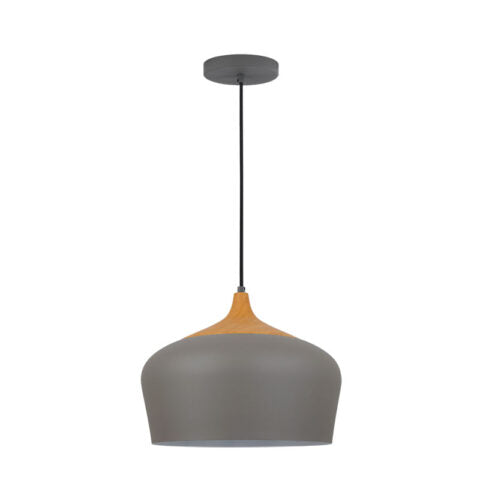 GREY w/ WOOD EFFECT MATERA PENDANT
