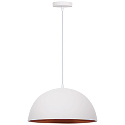 1L SAND WHITE/ COPPER MATERA SINGLE PENDANT