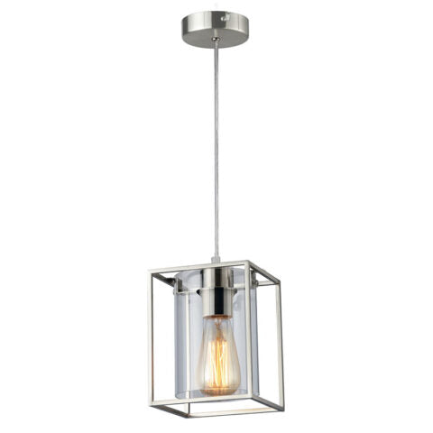 1L TOWER SQUARE PENDANT IN SATIN NICKEL