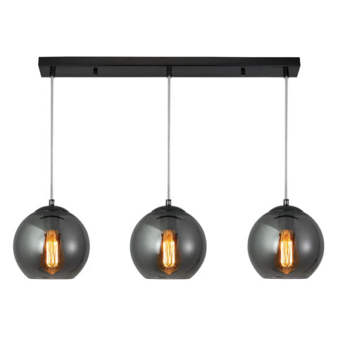 3L SMOKE GLASS GLOBE PENDANT