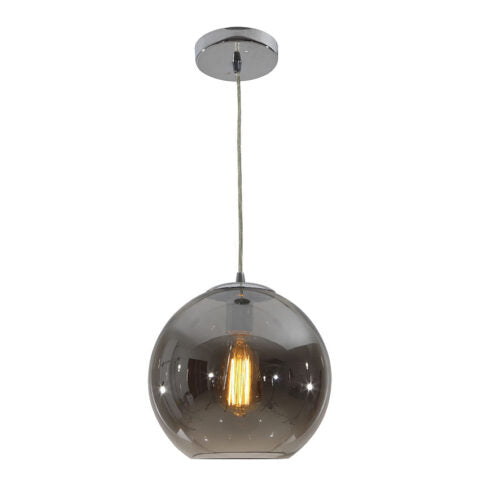 1L SMOKE GLASS GLOBE 200mm PENDANT
