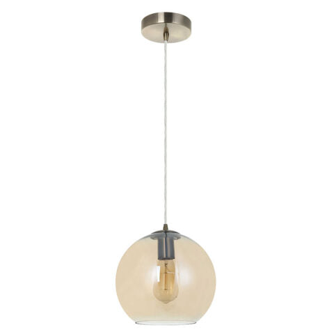1L AMBER GLASS GLOBE 200mm PENDANT