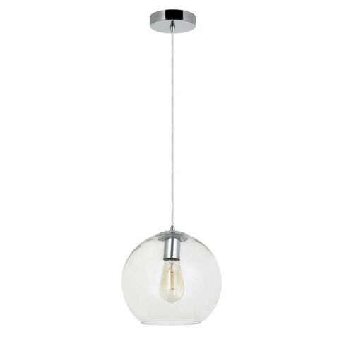 1L CLEAR GLASS GLOBE 250mm PENDANT