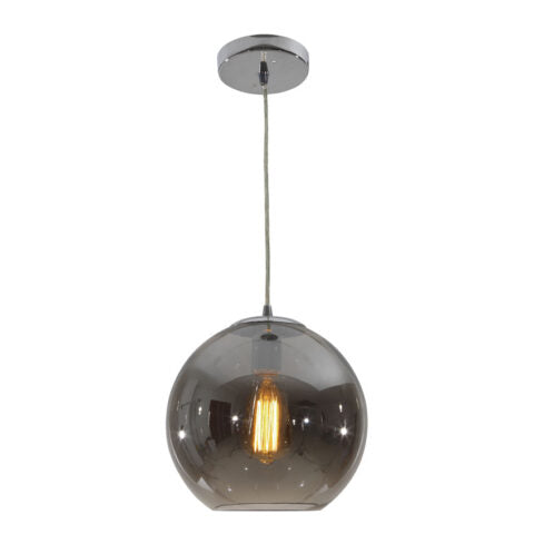 1L SMOKE GLASS GLOBE 250mm PENDANT