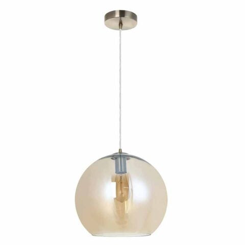 1L AMBER GLASS GLOBE 350mm PENDANT