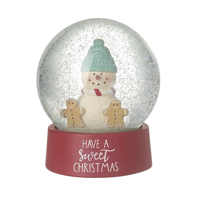 Have A Sweet Christmas Snowman Globe (10x10x12cm)